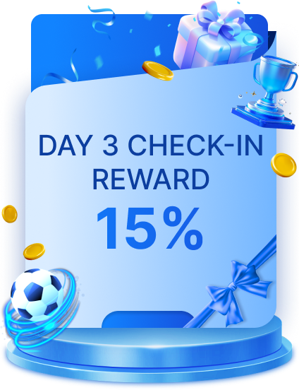 DAY 3 CHECK-IN REWARD 15%