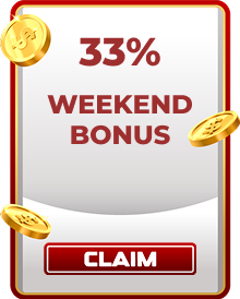33% WEEKEND SLOT BONUS