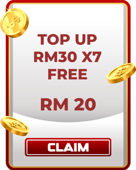 TOP UP RM30 X7  FREE